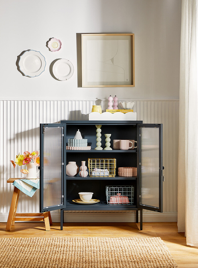The Mixer glass door metallic sideboard product image 3