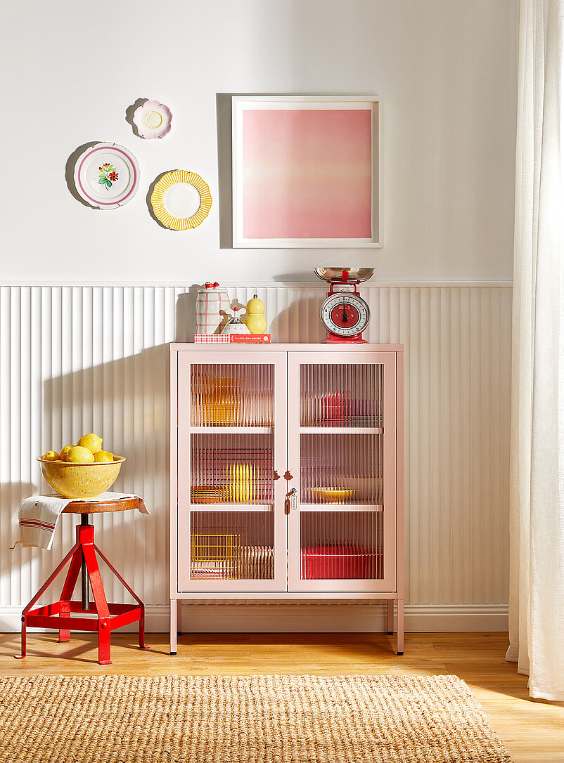 The Mixer Glass Door Metallic Sideboard