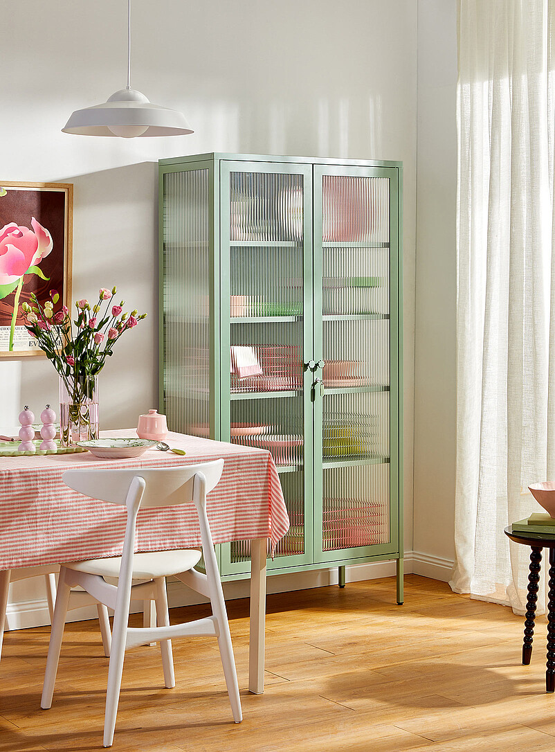 The Collector glass door standing metallic cabinet product image 2