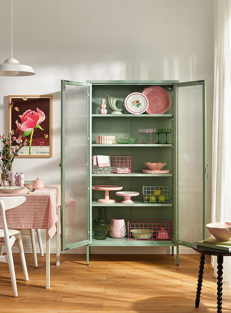 The Collector glass door standing metallic cabinet product image 3