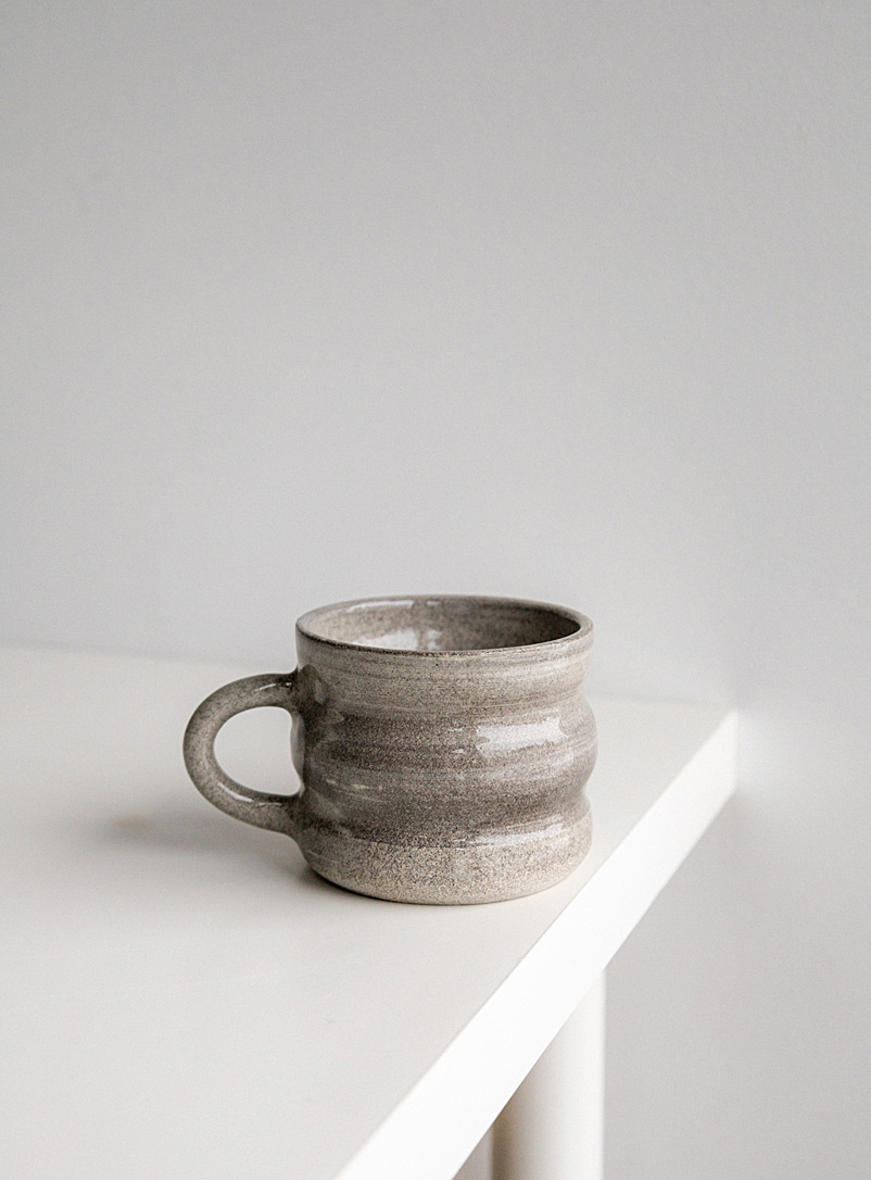 FACE Grey Wavy ceramic cup