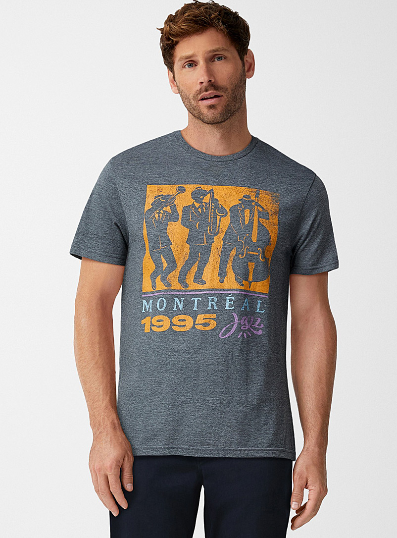 Le 31 Grey 1995 jazz T-shirt for men
