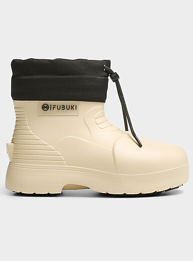 Fubuki: La botte d'hiver cheville Niseko 3.0 cr&egrave;me Homme Blanc cass&eacute; pour homme
