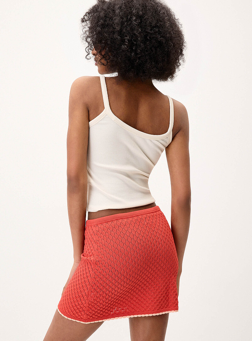 Rhythm: La minijupe tricot Gigi Corail pour femme
