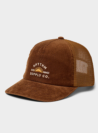 Corduroy trucker cap