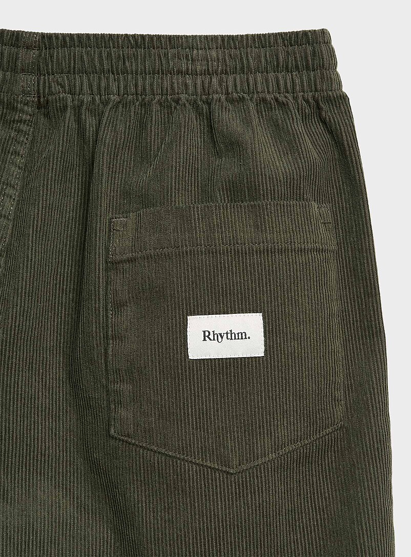 Rhythm White Corduroy Jam short for men