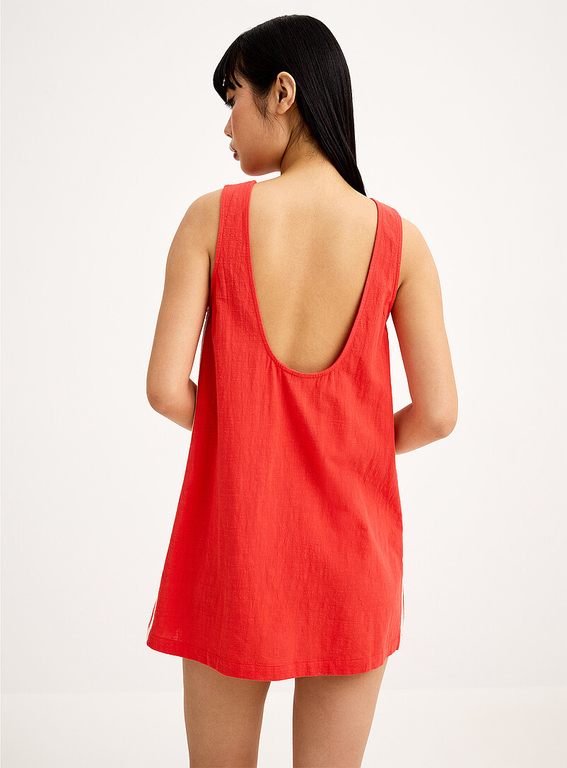 Side stripes cotton minidress product image 3