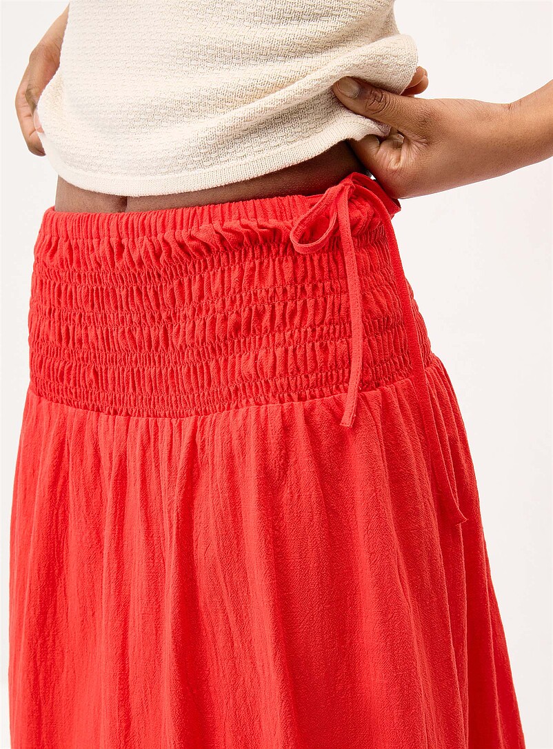Side bows cotton maxi skirt product image 2