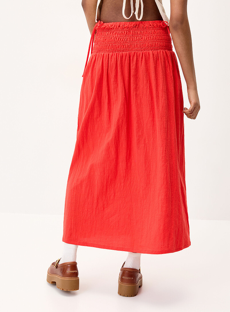 Side bows cotton maxi skirt product image 3