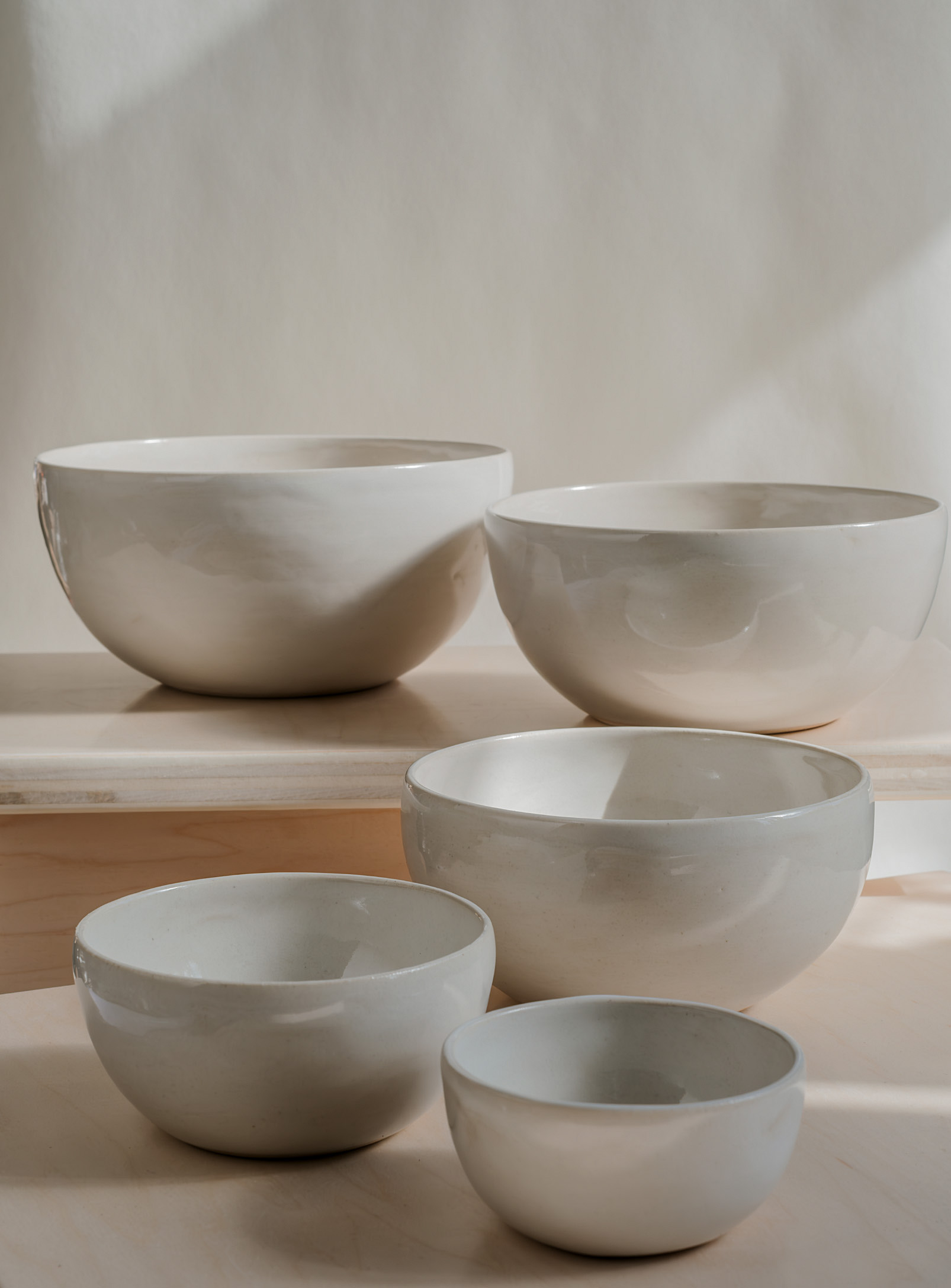 Ceramics by LJM - Les bols gigognes grès lustré Ensemble de 5