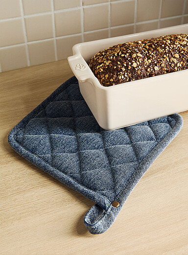 Denim potholder
