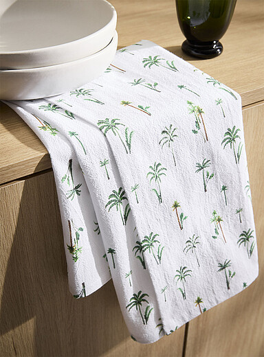Simons Maison Patterned Green Summer patterned tea towel
