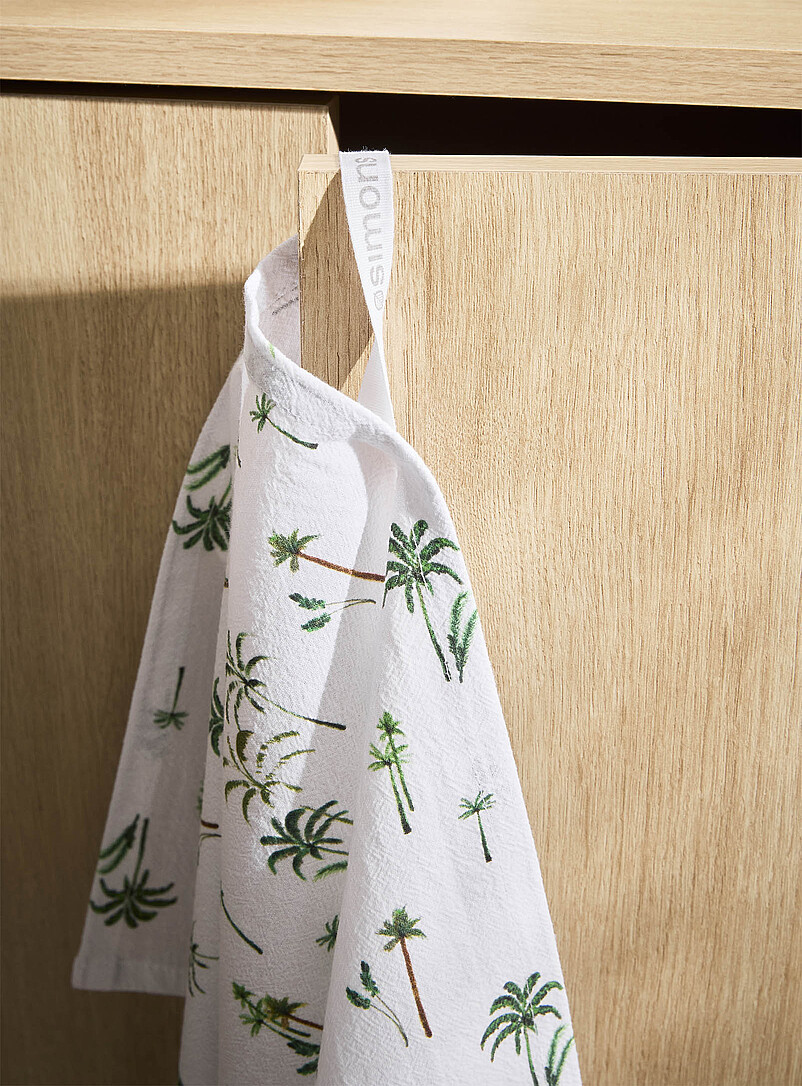 Simons Maison Patterned Green Summer patterned tea towel
