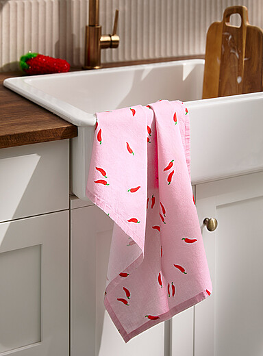 Patterned tea towel