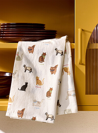 Le linge &agrave; vaisselle motif color&eacute;