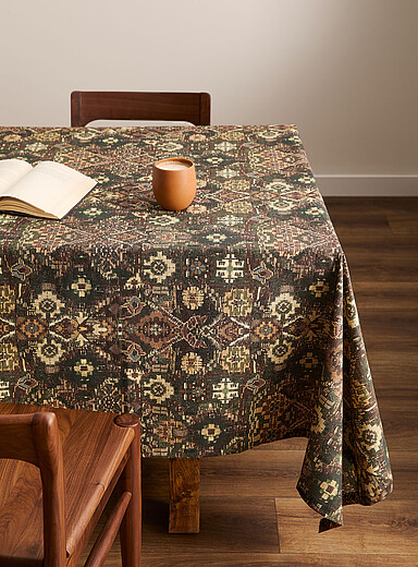 Simons Maison: La nappe inspiration persane Vert &agrave; motifs