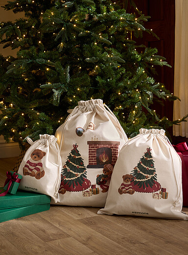 Le sac-cadeau r&eacute;utilisable oursons des F&ecirc;tes Voir nos formats offerts <b>Collection de No&euml;l</b>