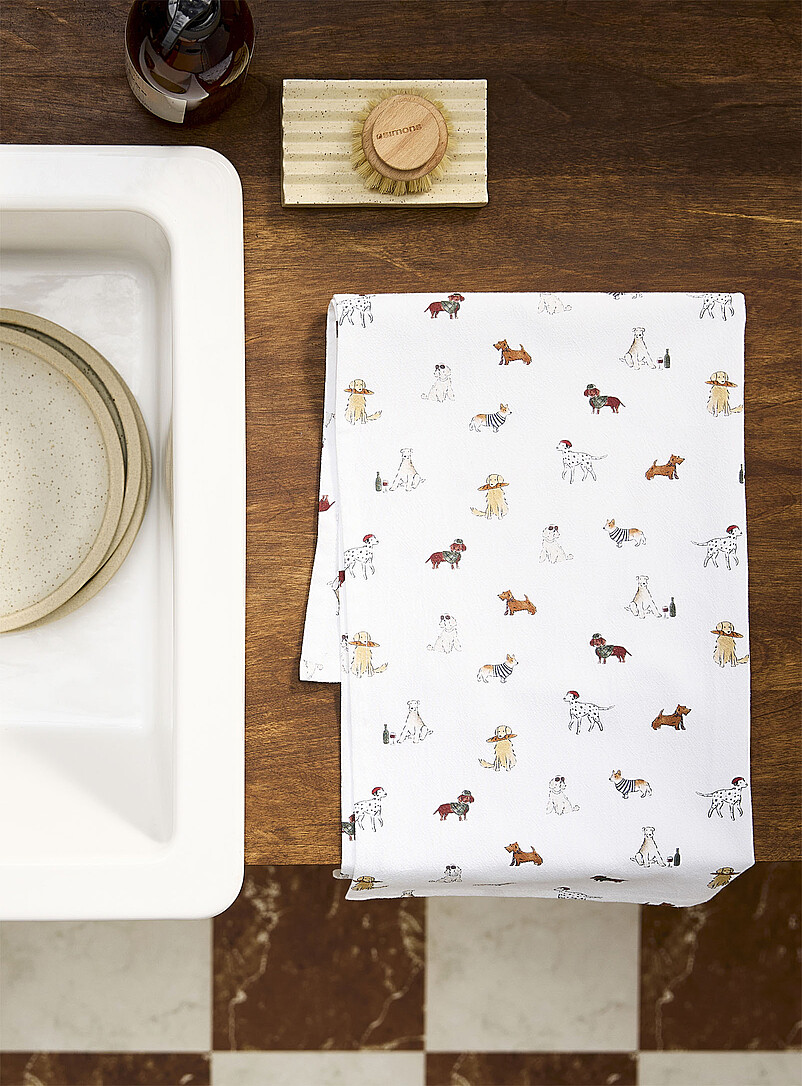 Sweet dog life tea towel product image (primary)
