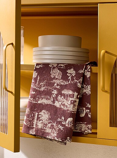 Autumn pattern tea towel