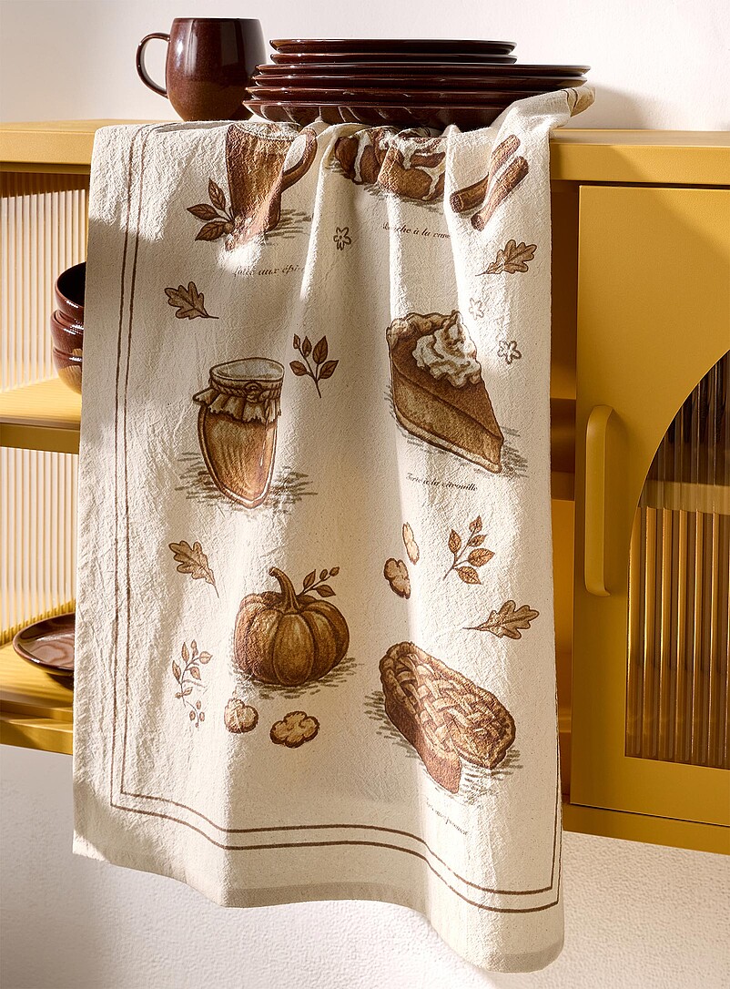 Autumn Pattern Tea Towel