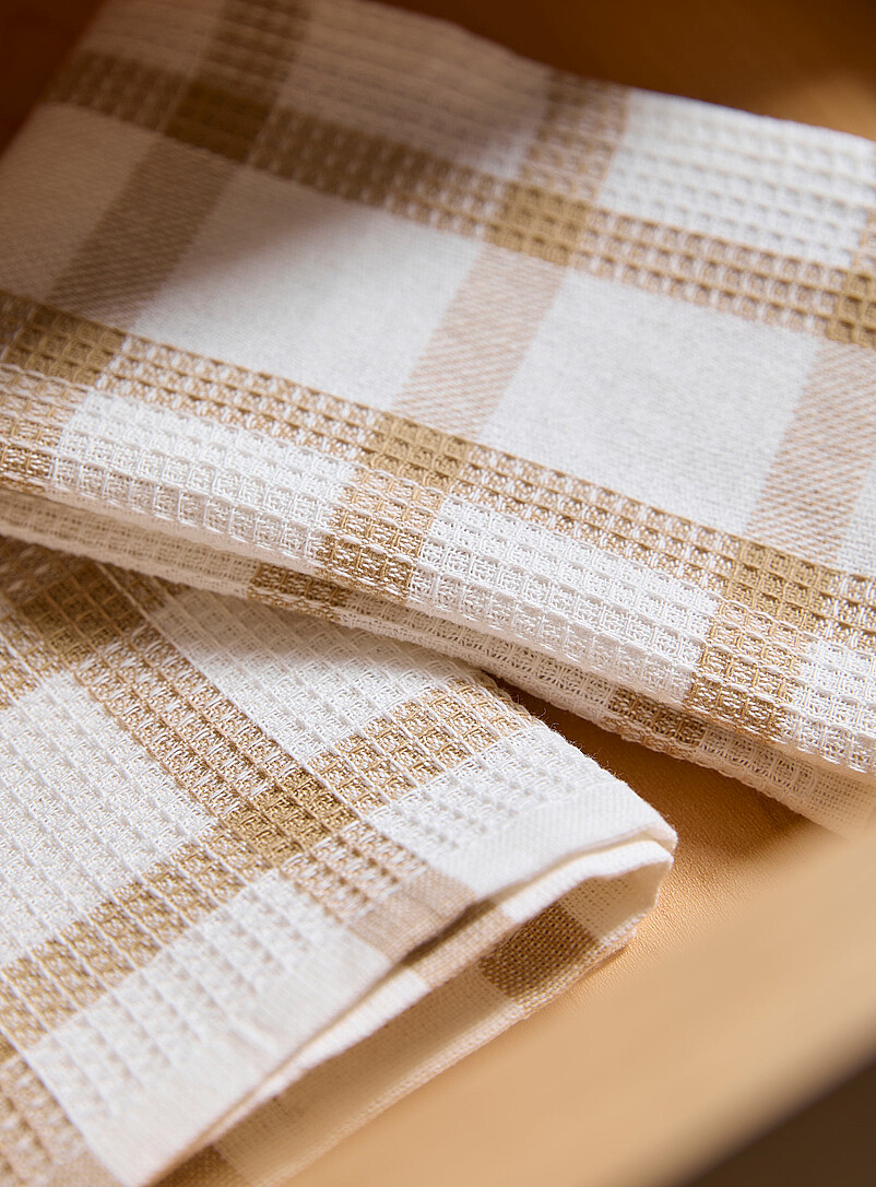Two-tone checkered dishcloths Set of 2 product image 2