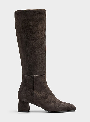 La botte talon bloc bout carr&eacute; <b>Collection exclusive d'Italie</b> Femme