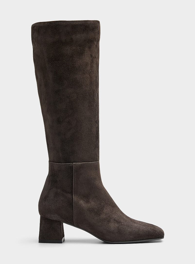 Square-Toe Block-Heel Boots Exclusive Collection From Italy Women