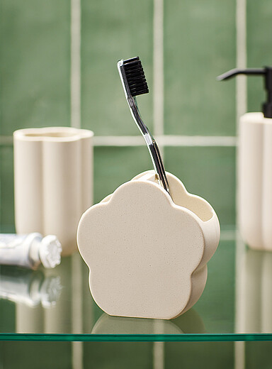 Le porte-brosse &agrave; dents silhouette florale