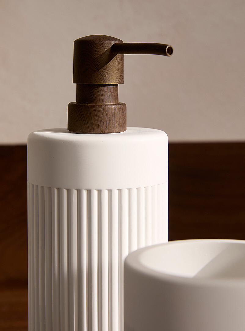Simons Maison: Les accessoires diatomite rainures Blanc
