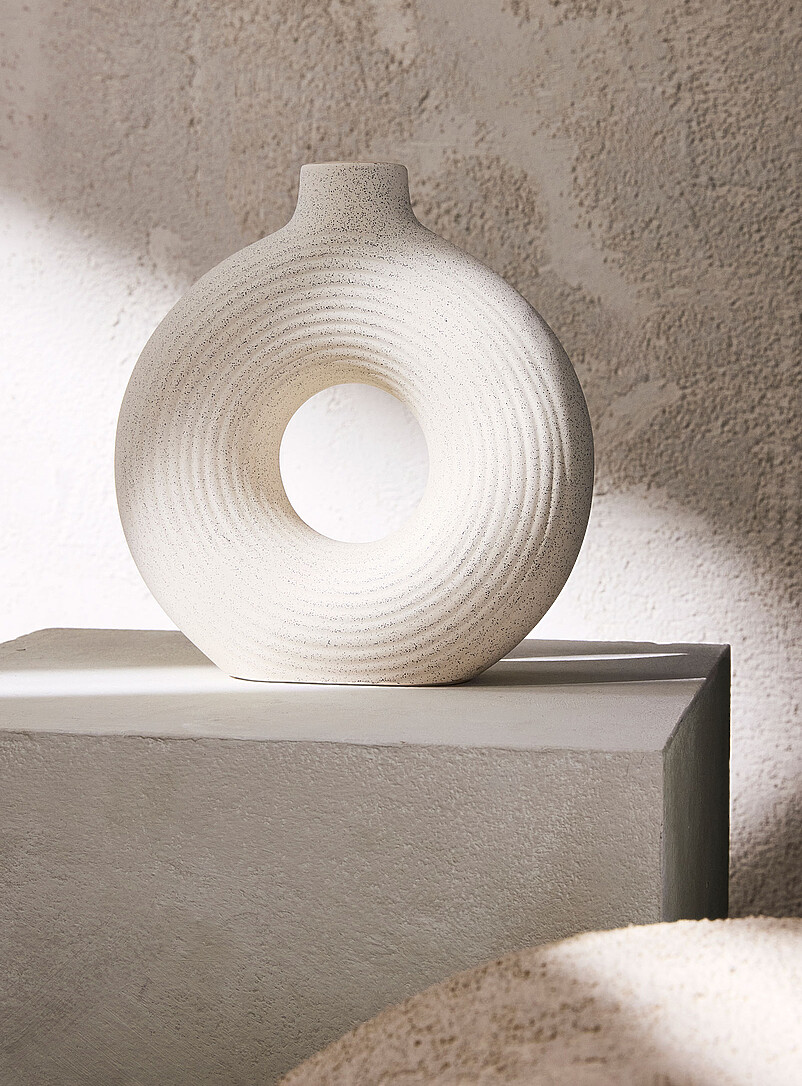 Vase Circulaire Creux En Céramique À Donuts Pot De Fleur Accessoires De Vase Circulaire Creux En Céramique À Donuts Pot De Fleur Accessoires De