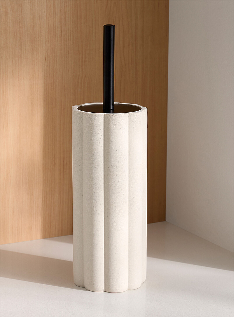 Floral silhouette toilet brush product image (primary)