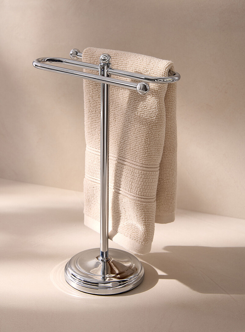 Metallic Double Towel Rack