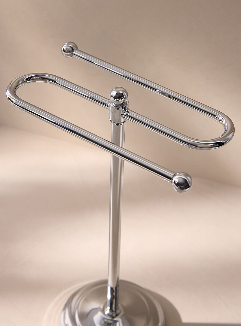 Metallic double towel rack product image 2