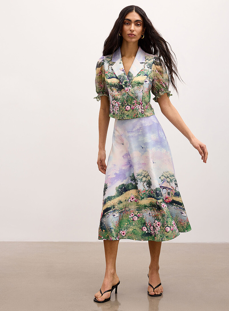 Veste Blazer Coldwater Creek - Taille 16 - Imprimé Floral - Occasion Excellent État
