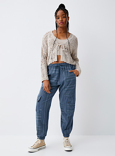 Angie Plaid Cargo Jogger