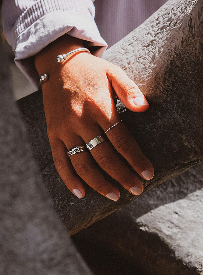 SarahBijoux: Le jonc carr&eacute; plat en argent sterling Argent
