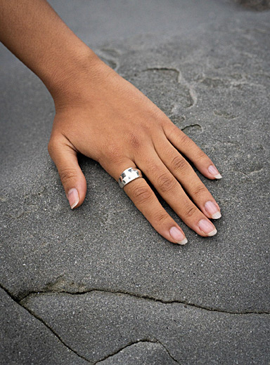 Dune sterling silver ring