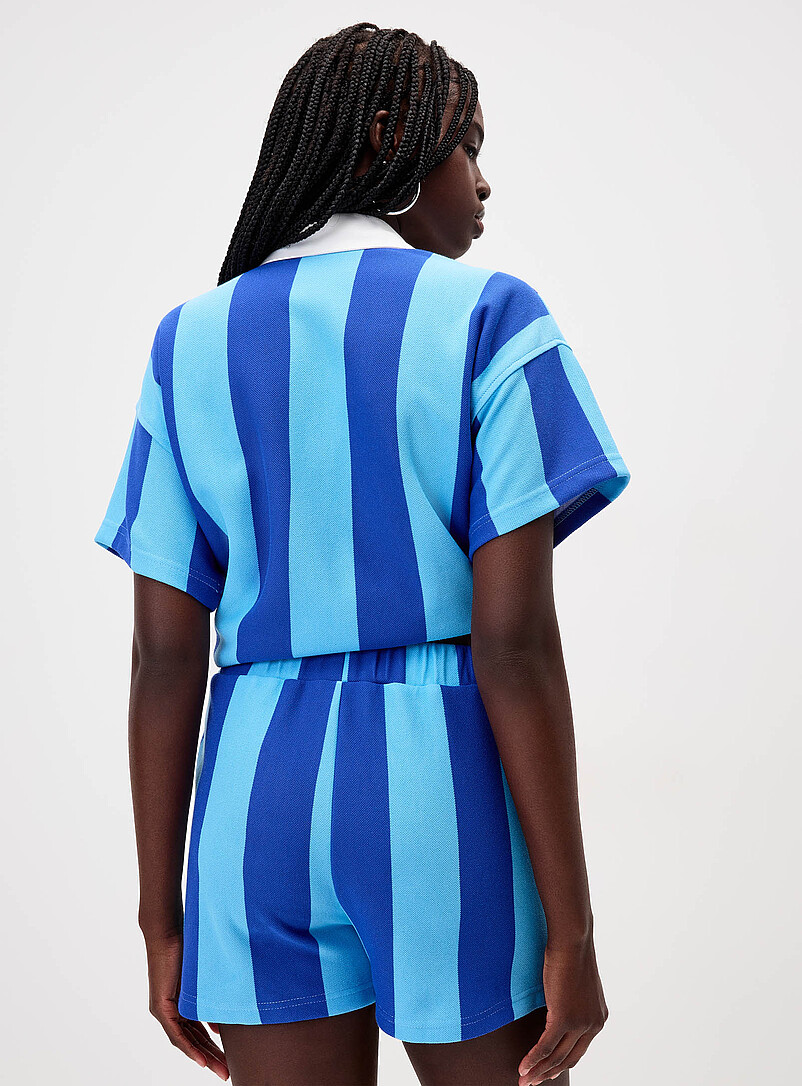 Twik: Le short rayures parasol bleues Rayures pour femme