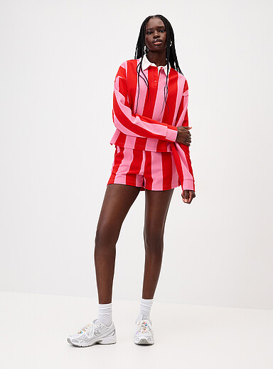 Twik: Le short rayures parasol Rouge - Rayure pour femme