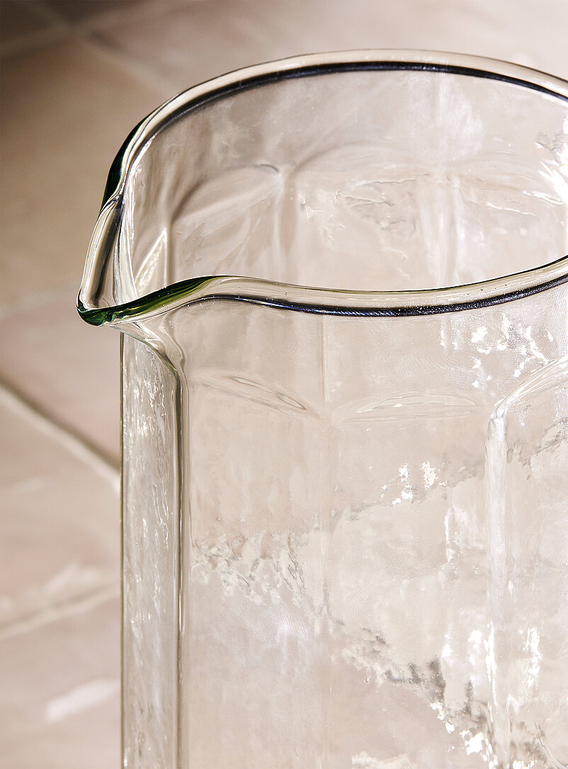 Simons Maison Green Textured faceted pitcher