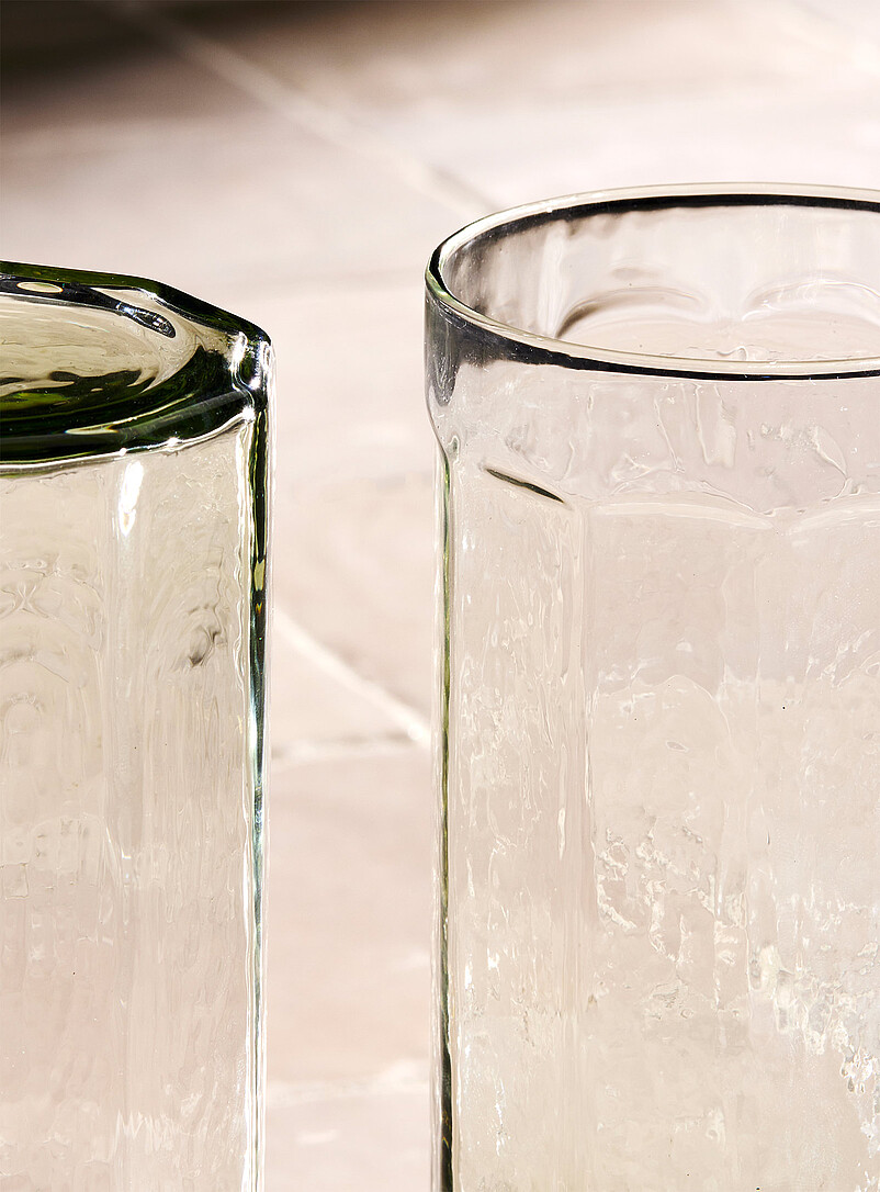 Large textured faceted glasses Set of 2 product image 2