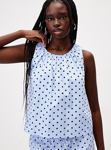 La camisole popeline petits pois