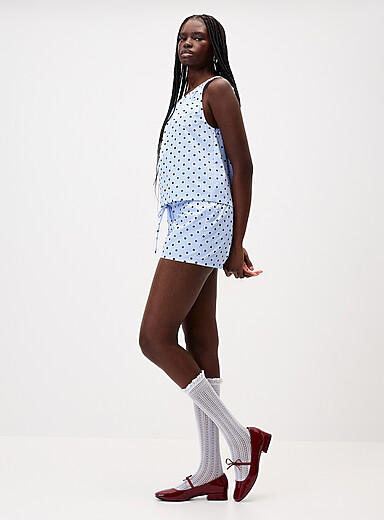 Polkadot Poplin Minishort