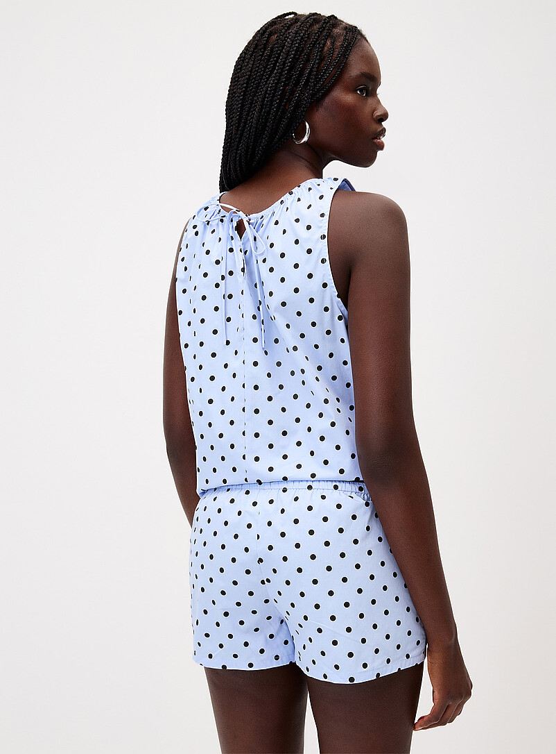 Things Between: Le minishort popeline petits pois Bleu - Pois pour femme