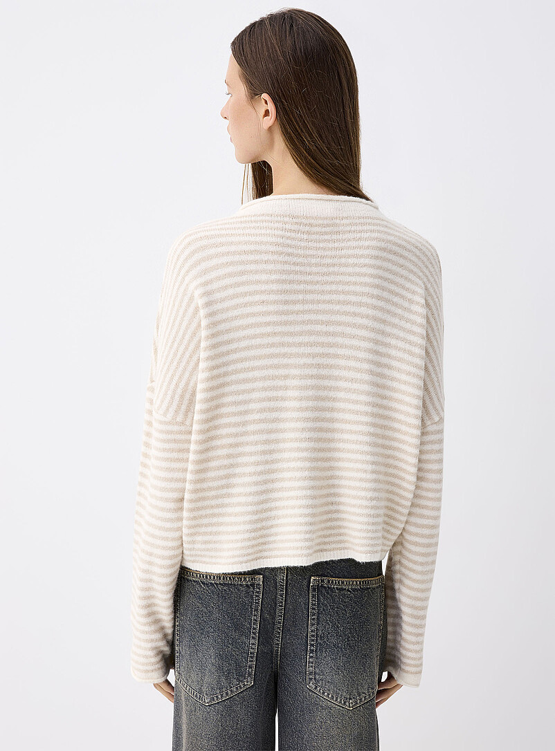 Things Between: Le cardigan tricot duveteux Bleu pour femme