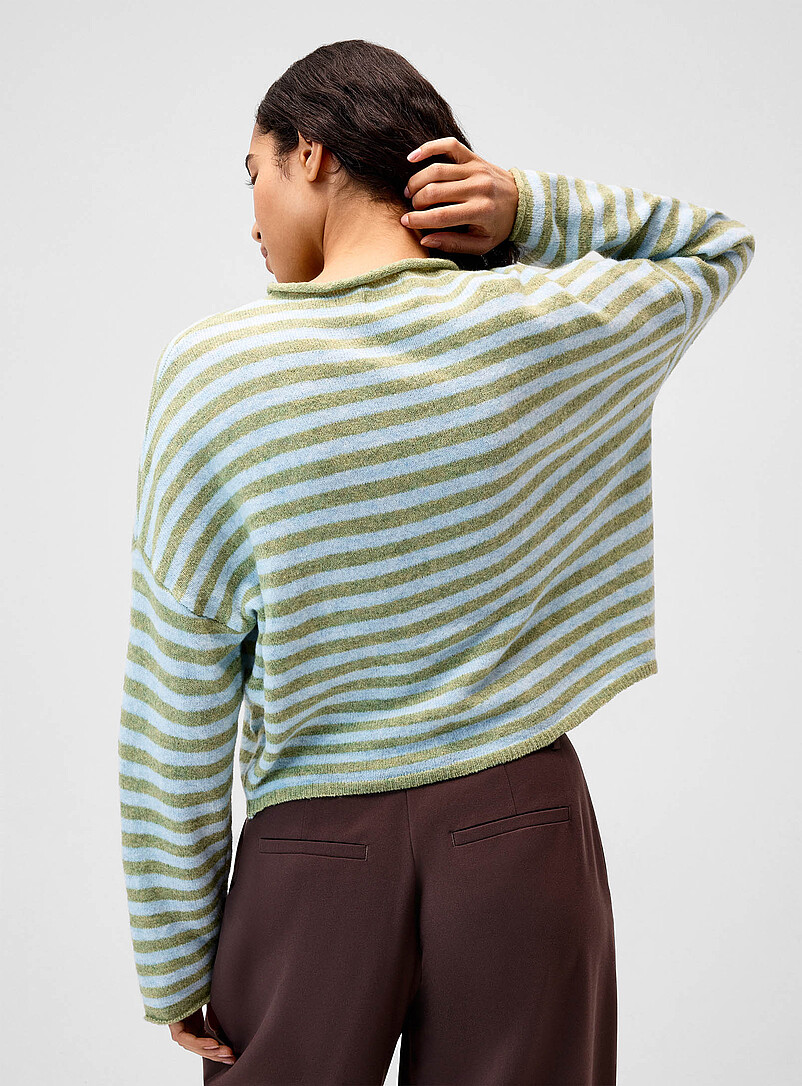 Things Between Ruby/Vermilion Fluffy knit cardigan for women