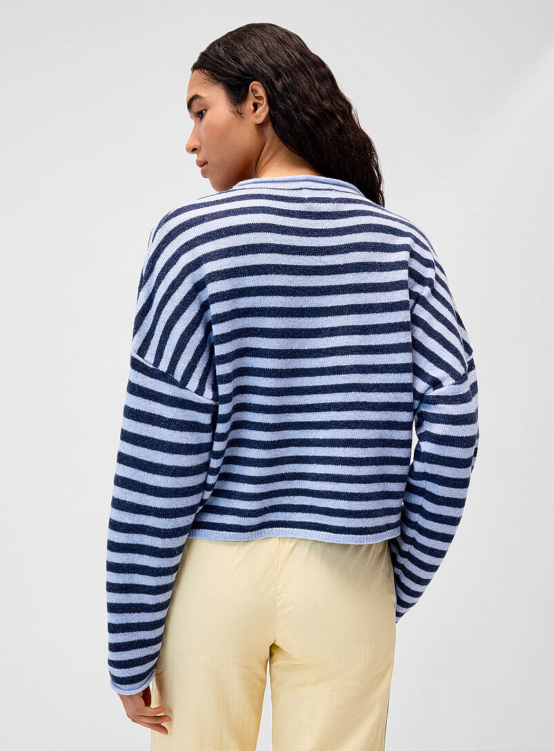 Things Between: Le cardigan tricot duveteux Bleu pour femme