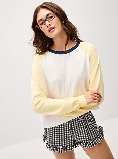 Le chandail raglan blocs couleur