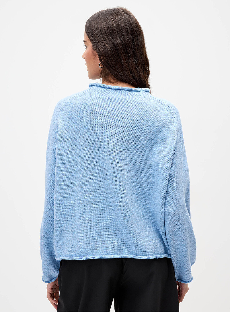 Swan rolled trim sweater | Things Between | Stripes & Patterns
