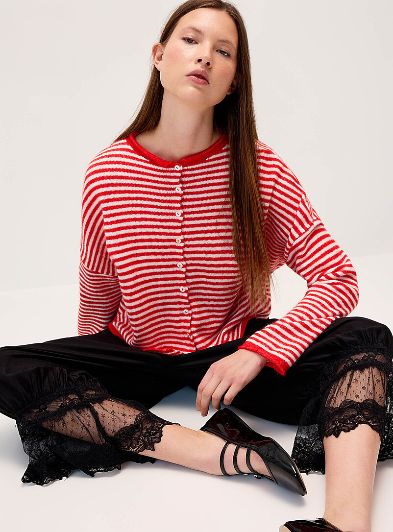 Fluffy knit cardigan product image (primary)